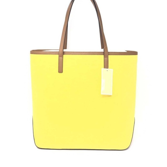NWT Michael Kors Kempton Sunflower Yellow Tote - Picture 4 of 8